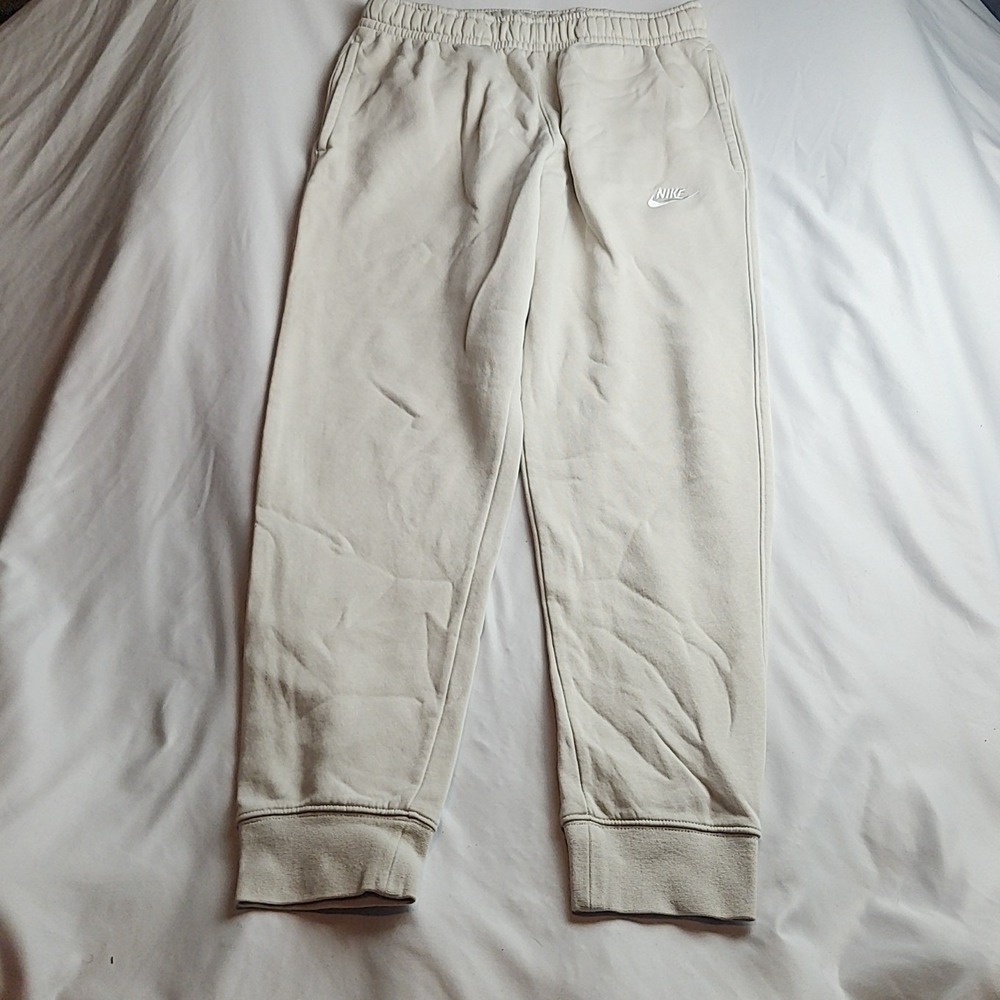 Nike Sportswear Club Fleece Jogger Sweatpants Cream Off-White Men's Size Medium